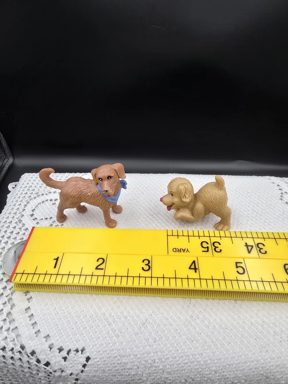Fisher-Price Brown and Tan Dog Figurine Playset with Blue Bandana